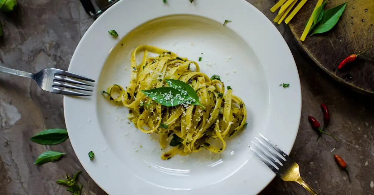 Pasta eten