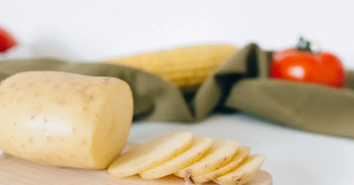 Rauwe aardappel eten